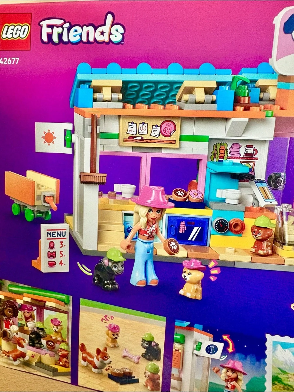 LEGO Friends Dog Treats Bakery with 2 Minidolls & 4 Dogs | Set # 42677 *NEW*